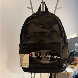 Champion Black and Green Camouflage Backpack
